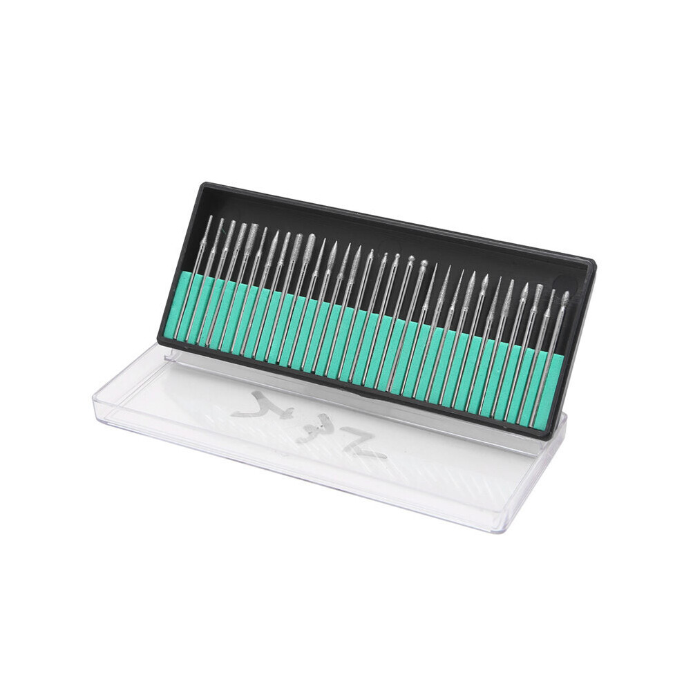 (See Pictures White) 30Pcs Diamond Dental Low Speed Burs Set Millers Tooth Drill Jewelers Rotary 2.35 885487067629