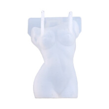 (1 White) DIY Crafts Casting Mold Human Bodys Aroma Plaster Wax Silicone Mould