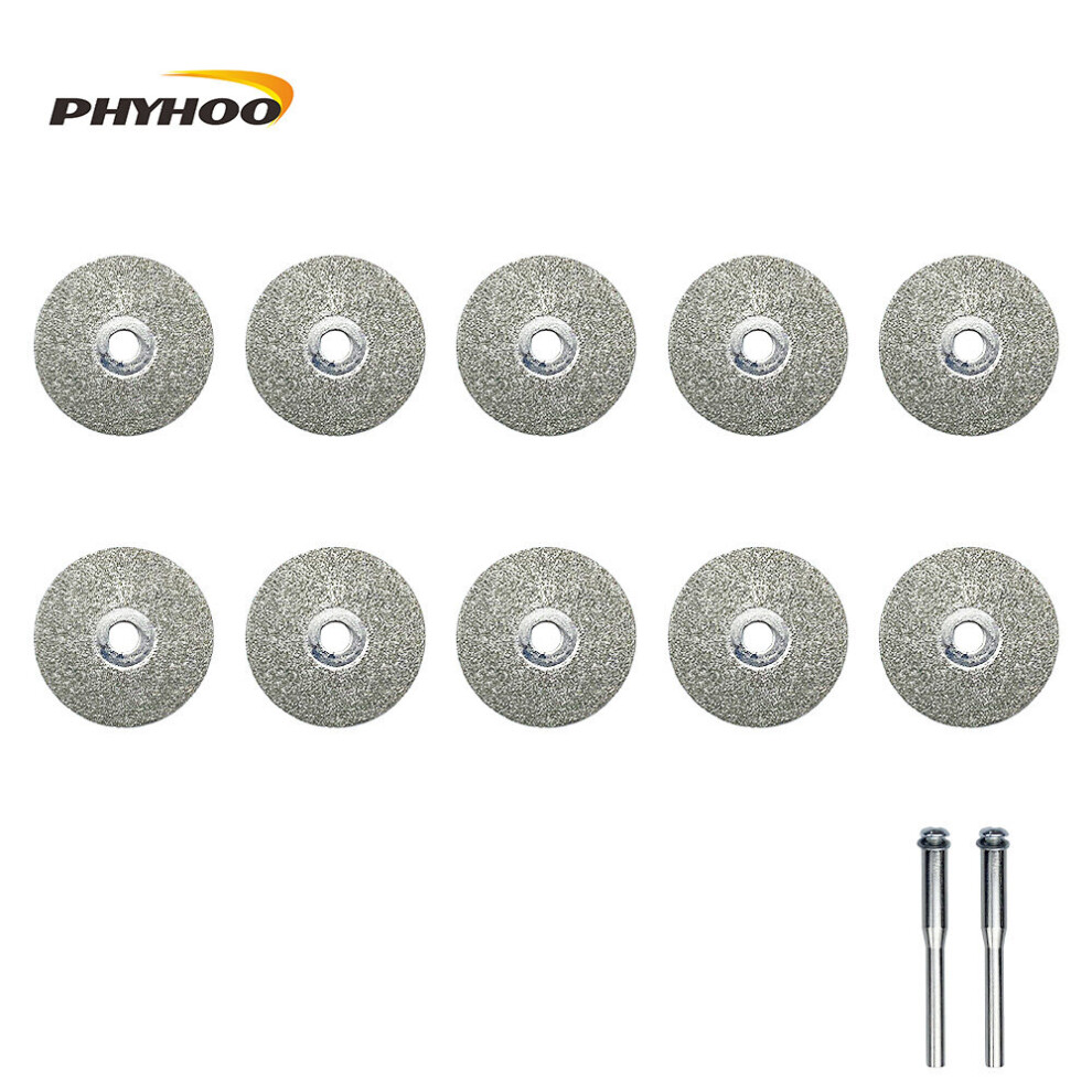 (18Mm White) Diamond Cutting Disc Grinding Wheel Saw Circular Mini Disc Cutter With 3Mm Shank Drill Bit Rotary Tool 10Pcs 885487079271