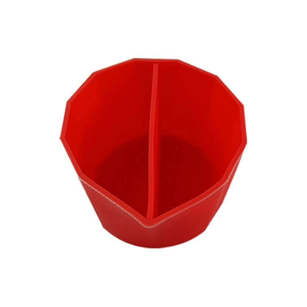 (2 Holes White) Paint Injection Split Cup Reusable Paint Pouring Cup With Dividers Acrylic Pouring Split Cups Paint Pour Cup Lightweight 885487087771
