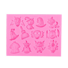 (Red) Silicone Halloween Styles Candy Moulds for Halloween Fondants Cake Molds Kitchen DIY Baking Accessories Gadgets