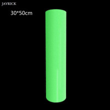 (30x50cm Green) 30*50cm Glow in The Dark PU Heat Transfer Vinyl Luminous T-Shirt Press Paper Sheet Iron on Print Pattern Noctilucent Art Crafts