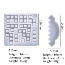 (mold White) Children Building Blocks Toy Epoxy Resin Mold Kids Toy Silicone Mold For Family School Playing Game Family Time Puzzle Mold