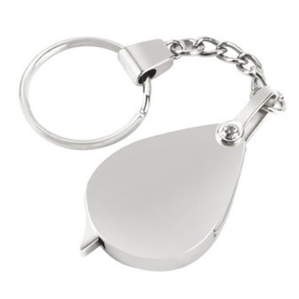 Silver (Silver) Gemtrue Matte 10X 20.5Mm Compact Pocket Size Diamond Magnifier For Promotional Items Key Chain Loupe Dk30690