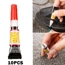 (as show White) 10Pcs Liquid Glue 502 Instant Strong Bond Leather Wood Rubber Metal Glass Cyanoacrylate Adhesive Shoe Glue SAL99