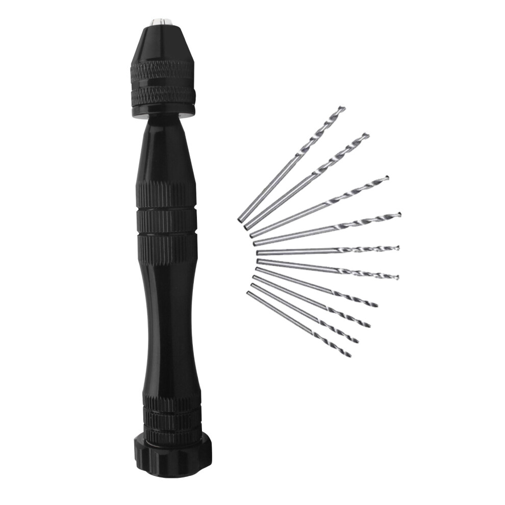 (A Set White) Professional Pin Vise Hand Drill Bits, Mini Twist Drill Bits Set (0.8-3.0Mm), Precision Hand Drill Bits Rotary Tools Set Of 11 885487129358