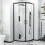 NES Home Saturn 800 x 800 Black Quadrant Corner Shower Enclosure 3
