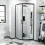 NES Home Saturn 800 x 800 Black Quadrant Corner Shower Enclosure 1