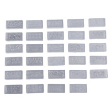 (White) 30 Styles DIY 3D Acrylic Nail Art Tool Silicone Carved Mold Template Mould Kit