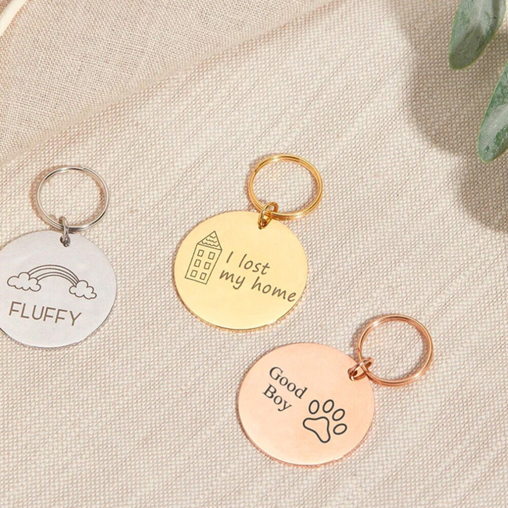 Engraved Keyring Pet Key Chain Name Personalized Stainless Steel Key Ring Family Mom Dad Daughter Son 885486842630