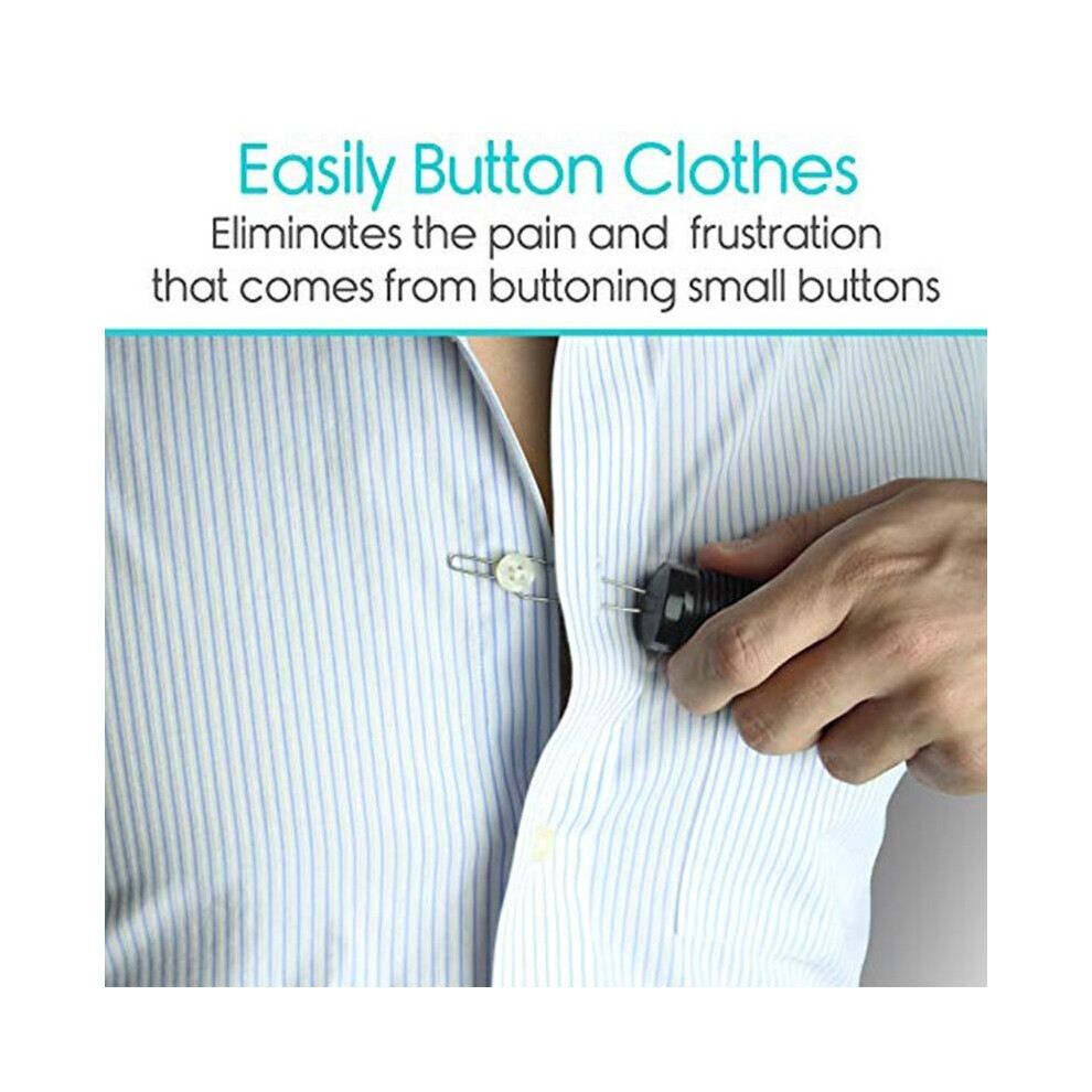 2 in 1 Dressing Buttonhook Zipper Pull Helper Button Hook Dressing Aid Assist Tools for Old Disablity Parkinsons Aids