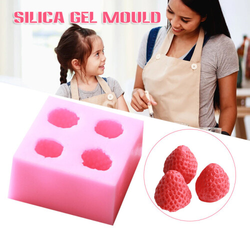 Soft Casting Die Simulation 3D Strawberry Templates DIY Craft Silicone Stencil 1
