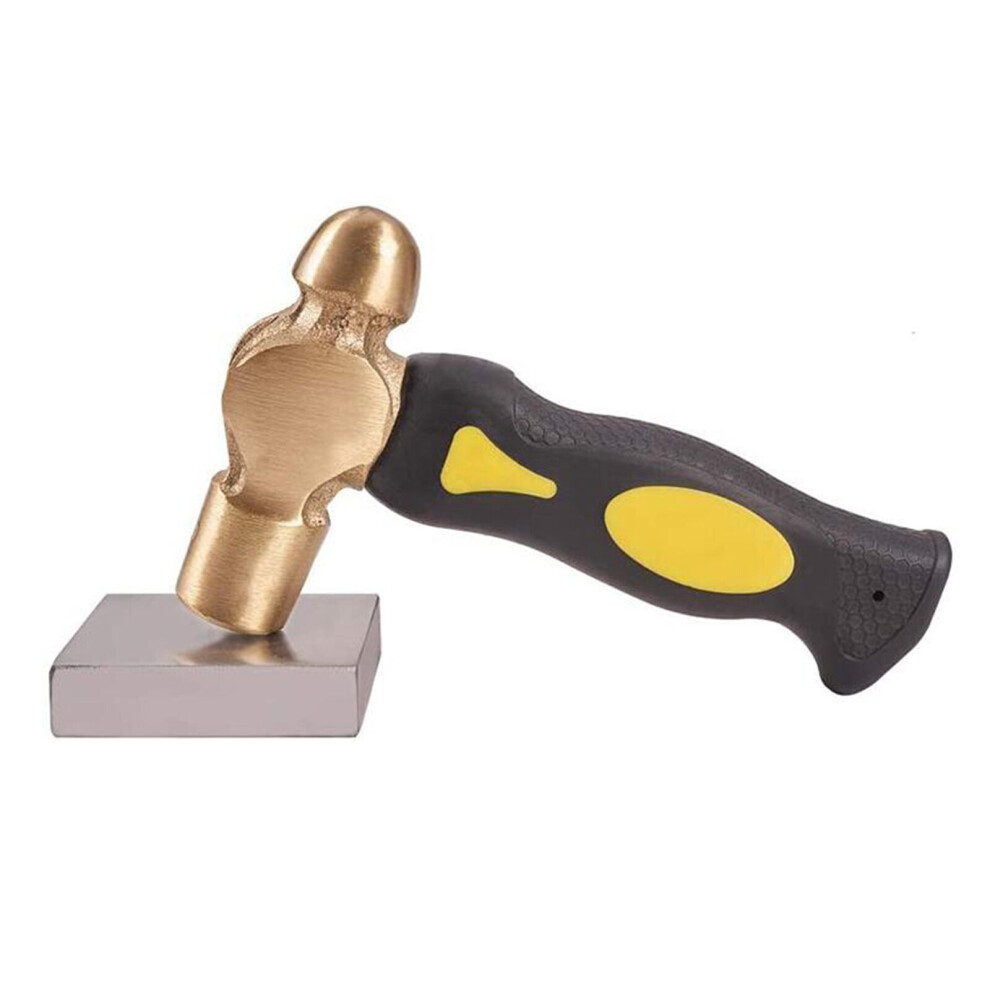Brass Stamp Hammer With Flat Mallet Head Chasing Hammer For Diy Crafts Arts Supplies 885487158747