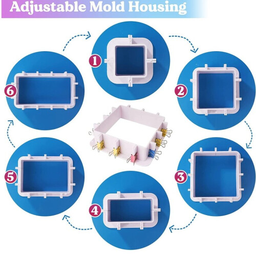 Adjustable Demoulding Blocks Mold Housing Set for Silicone Molds Making, Mold Master for Mold Making Silicone Rubber 2