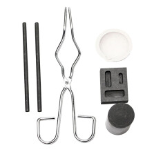 6x Torch Melting Kit Precious Metal Torch Casting Kit, High Purity Graphite, Quartz Crucible + Tong + Bowl + Mould