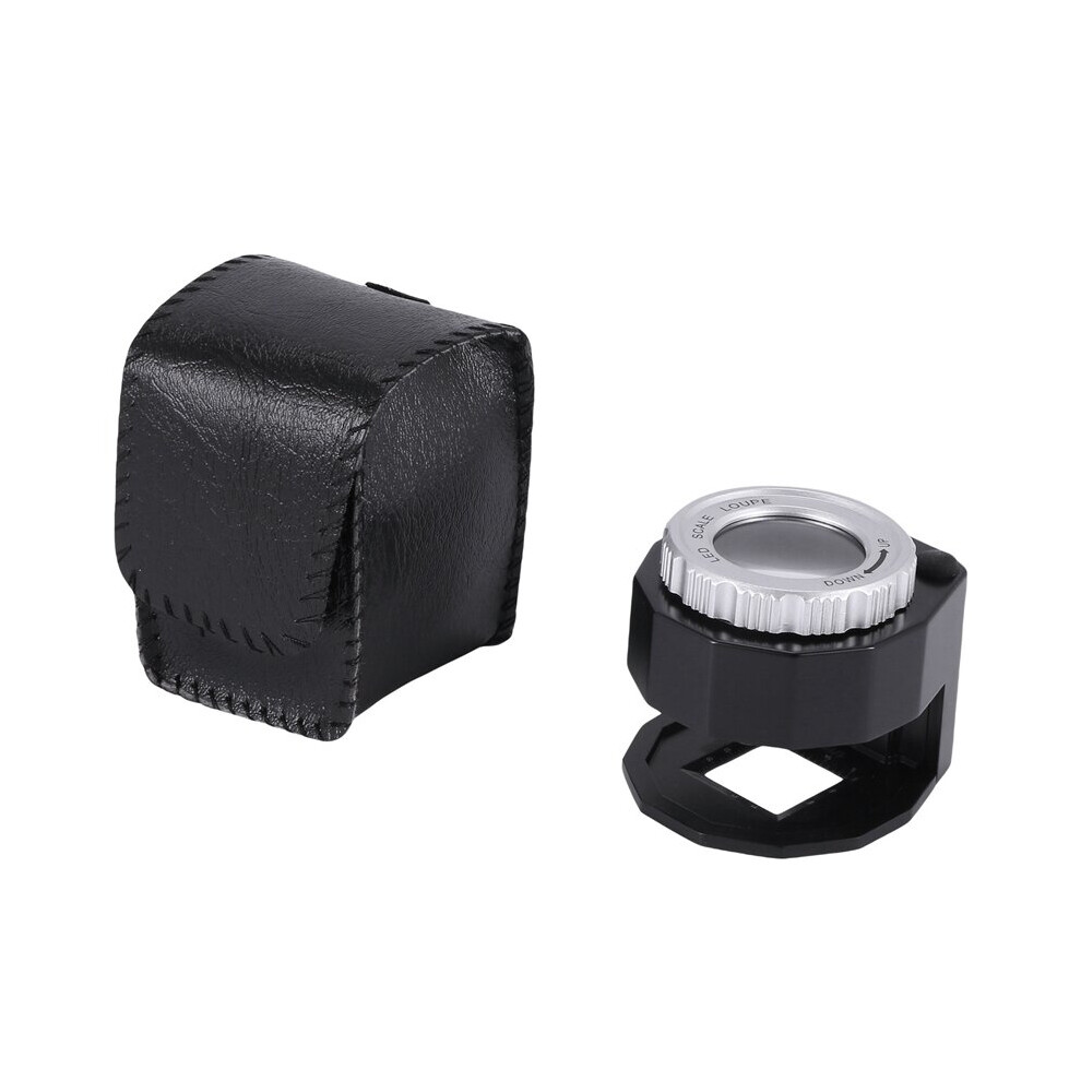 30X Illuminated Jewelers Loupe Magnifier, Adjustable Focal Length Loupe, Magnifying Glass For Circuit Board Coins