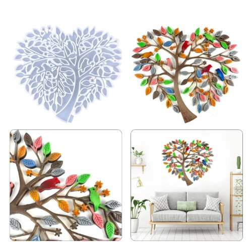 Life Tree Silicone Mold Wall-Mounted Hanging Decorations Mold for DIY Crafts 1