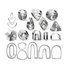 36 Pieces/Set Stainless Steel Clay Mold Anti-rust Replacement Reusable Washable Slicing Earring Mould Molding Tool