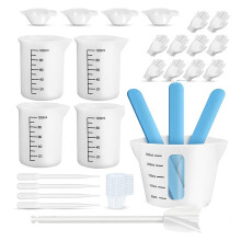 Epoxy Silicone Measuring Cups, Resin Supplies 250 And 100Ml Silicone Cups, Epoxy Mixers, Cups, Mixing Tools