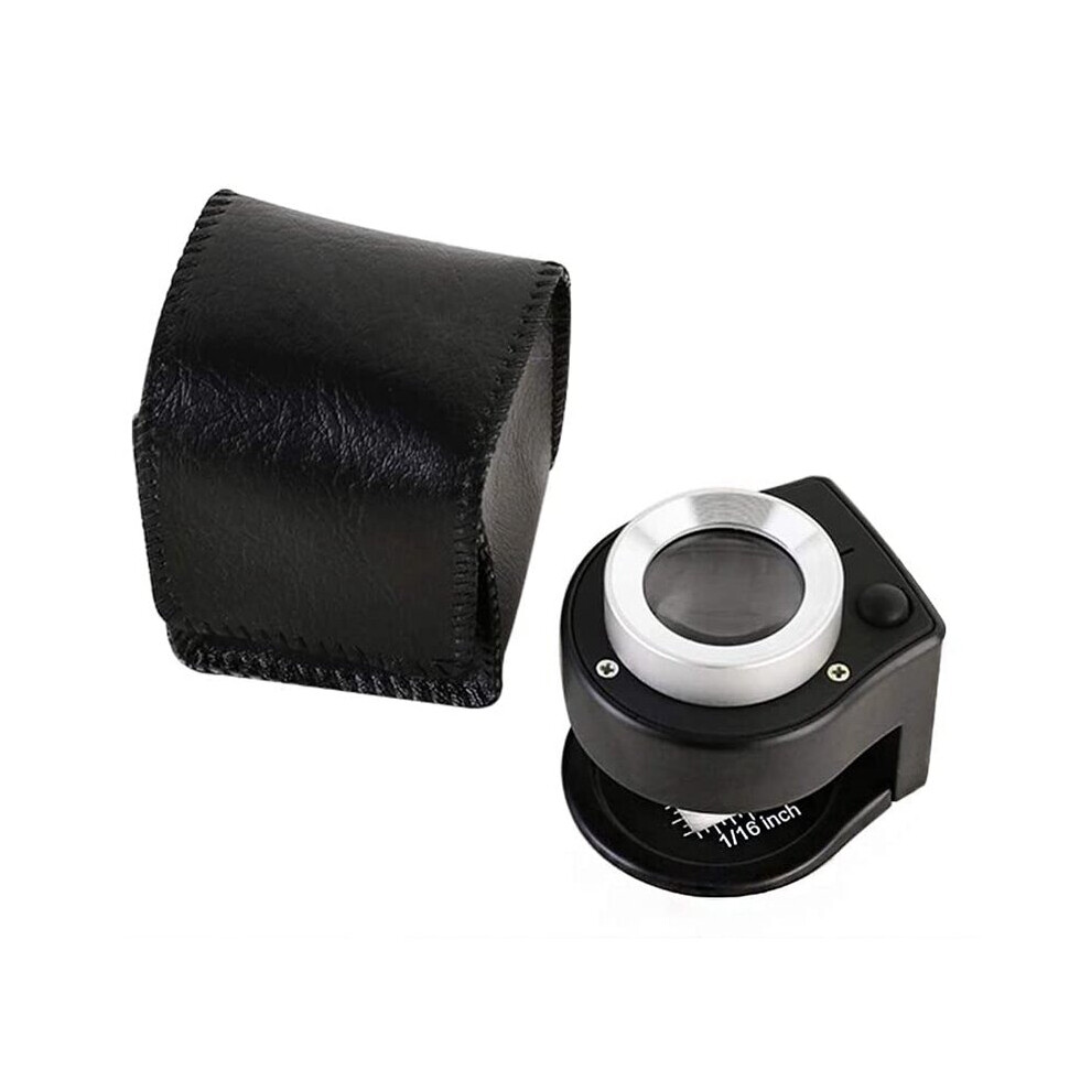 30X Scale Desktop Magnifier With 3 LED Mini Handheld Illuminated Magnifying Glass Dual Optical Glass Jeweler Loupe