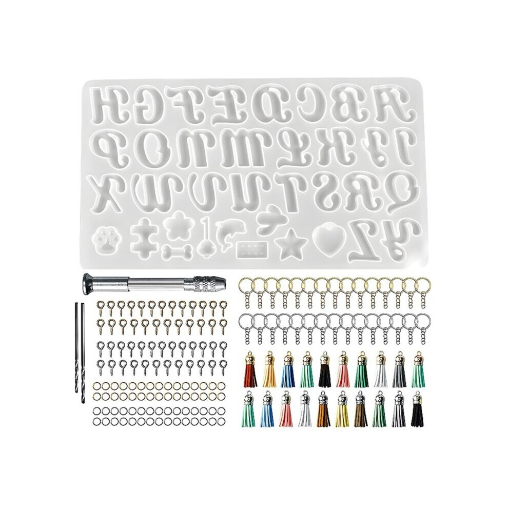 Alphabet Silicone Mold Handcraft Jewelry Keychain Pendant Epoxy Resin Mold