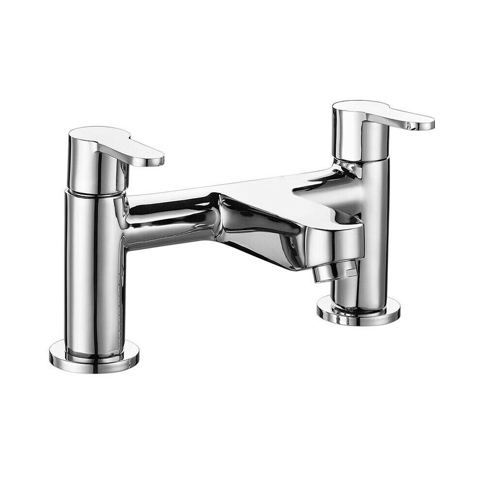 Noah | Bathroom Filler 125 mm Tap Round Tap Brass Desk Mounted Chrome