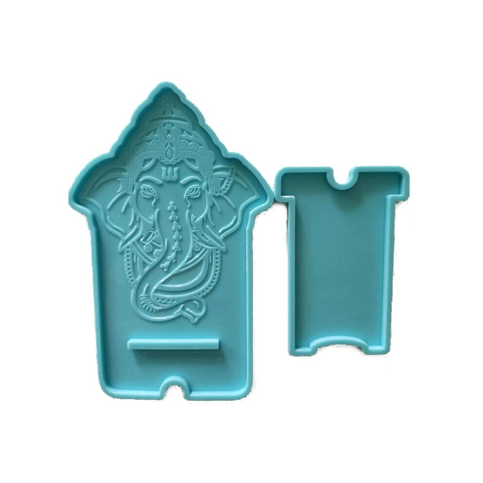 Religious Elephant Mobile Phone Stand Silicone Resin Mold Phone Holder Epoxy Resin Mold Cell Phone Bracket Silicone Mold 885487183435