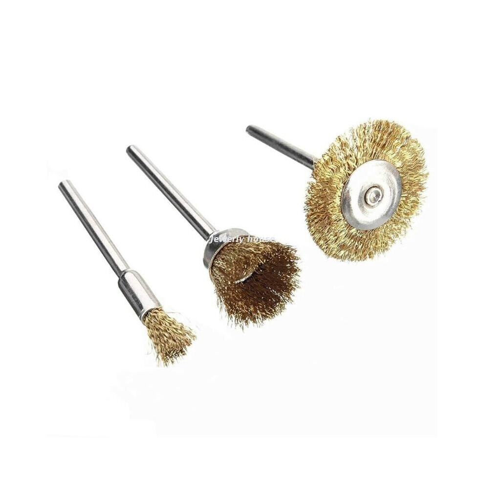 36 Pcs/Set Brass Coated Wire Brushes For Drill Paint Stripper Rust Remover Wire Wheel And Cup Brush Set Steel Wire Brush Lxae 885487189321