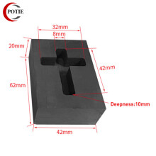 Graphite Ingot Bar Cross Shape Metal Melting Casting Mold For Molding Silver Copper/ Precious Metal, Support