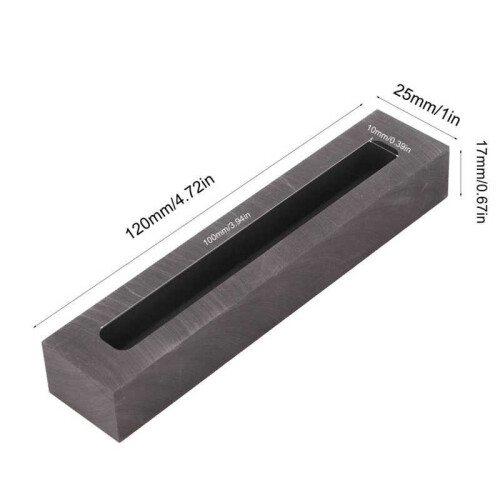 Graphite Mould Graphite Mold High Usage 10ml Rectangular Impact Resistant Multipurpose for Silver for Casting 2
