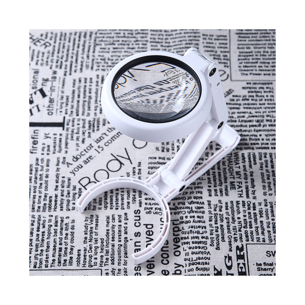 Handheld/Stand Magnifying Glass With 8 LED Lights Magnifier Portable Foldable Stand Table Magnifier 5/11X For Reading Repair