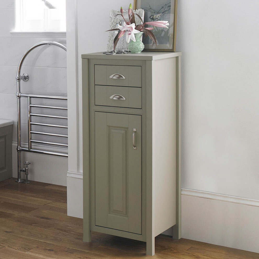Chiltern 500mm Traditional Freestanding Tall Boy Storage Unit Stone Grey