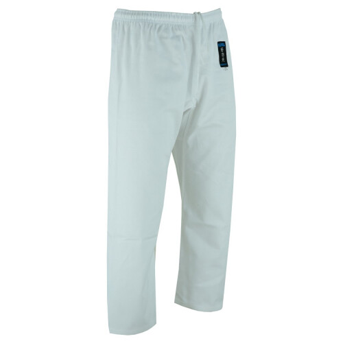 (4/170 cm) KARATE WHITE PREMIUM SILVER BRAND GI PANTS - 10OZ 1