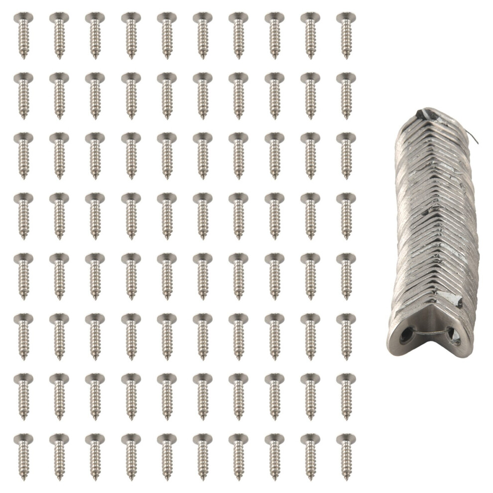 40Pcs L Bracket With 80Pcs Screws, Bracket, Angle Bracket Fastener For Wood Furniture Bedframe Cabinet 885487192918