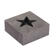 Melting Casting Mould Fast Hot Cold Conditions Star Shape Graphite Ingot Mold for Silver for Brass for Making Trinkets