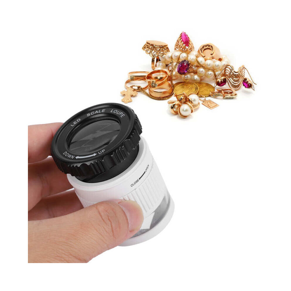 30X Optics Loupes Magnifier with Scale Portable Adjustable Magnifying Glass Jewelers Eye Magnifier Magnifying Glass