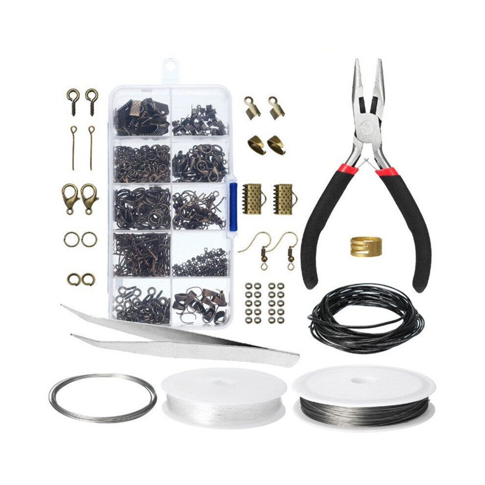 912Pcs/Box Jewelry Making Starter Kit Set for Earrings Bracelet Necklace Findings DIY Crafting Jewelry Making Supplies Kit