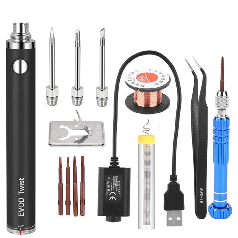 5V 15W Powered Soldering Iron With Usb Charge Soldering Iron Soldering Wireless Charging Solder Iron-Black 885487201634