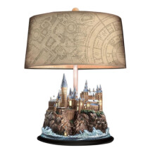 Castle Resin Table Lamp - Elegant Home Decor for Bedroom or Living Room, Multi-Color Finish, Ideal Birthday Gift
