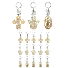 18Pcs Baptism Favors Baby Baptism First Communion Party Favors Wooden Keychain Keyring For Baptism Christening Communion