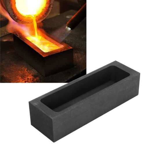75ml Graphite Ingot Mold Rectangular Graphite Mold for Metals Melting Casting Refining Graphite Mould