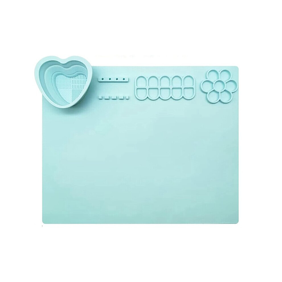 Silicone Craft Mat, 20 Inch X 16 Inch Silicone Painting Mat For Resin Casting, Silicone Artist Mat With Cup For Painting 885487206158