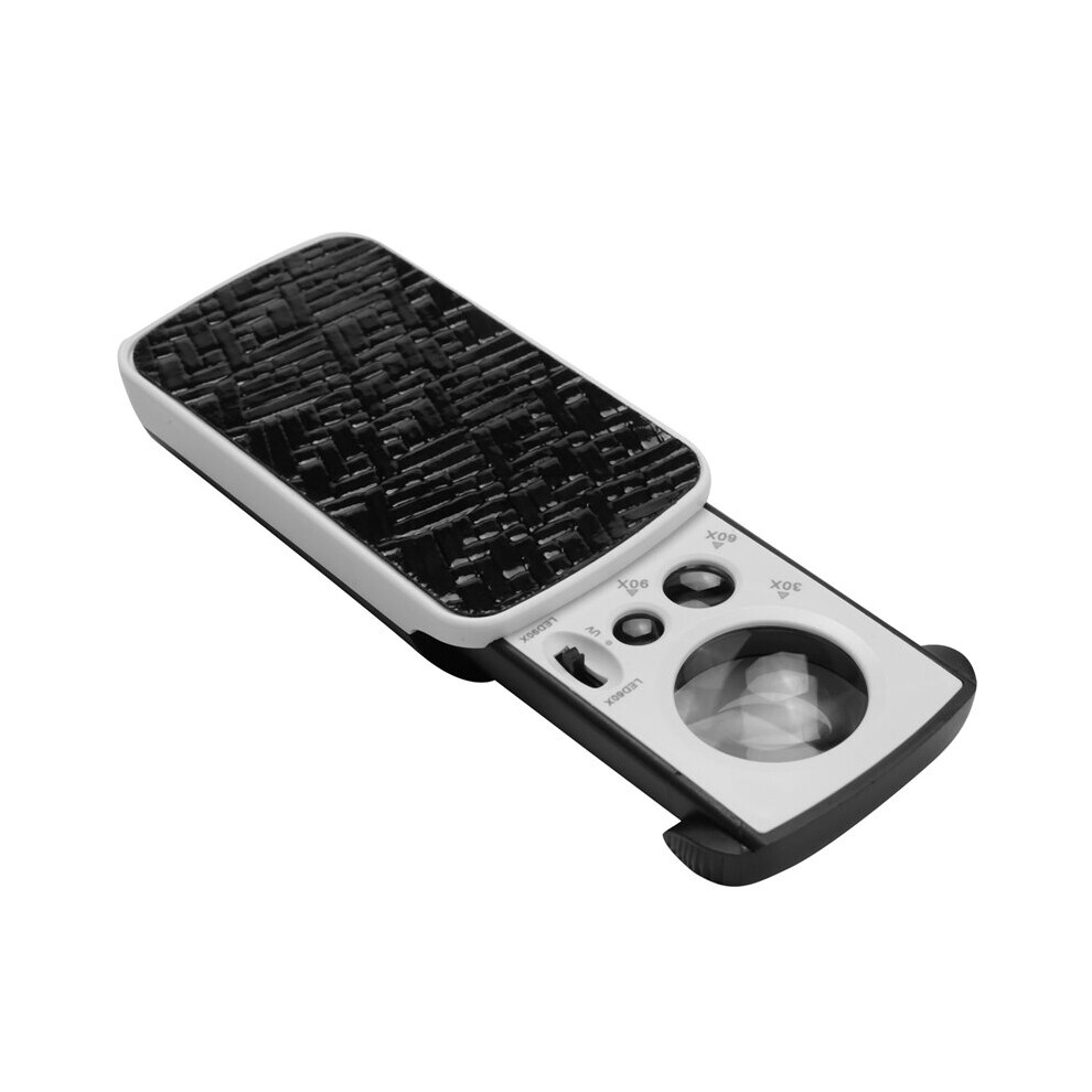 Light 4 Pcs Jewelers' Loupe 30X 60X 90X Illuminated Jewelers Eye Loupe Magnifier Foldable Jewelry Magnifier With Led