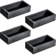 4 Piece 1 KG Graphite Ingot Mould Casting Ingot Crucible Mould Silver Ingot Mould Melting Casting Refining