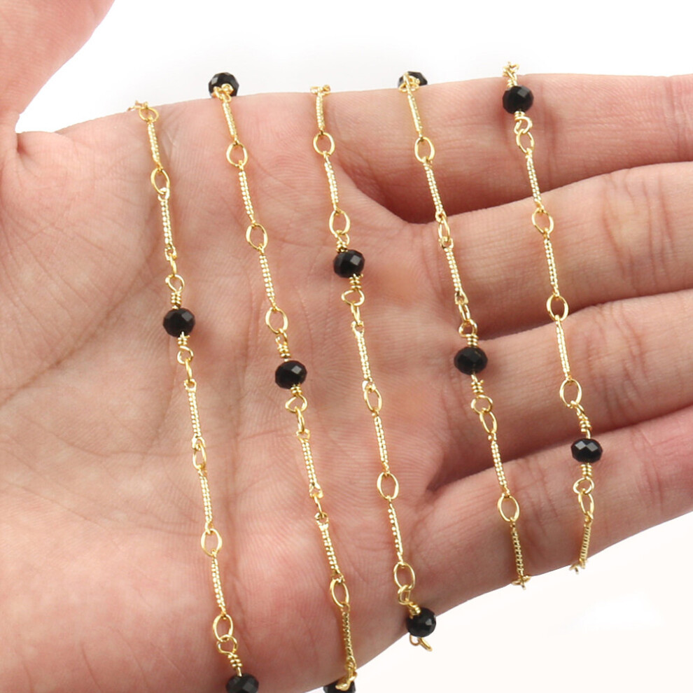 1Meter Stainless Steel Chain Stone Beads for Jewelry Making DIY Bracelets Necklaces Ankles Accessories-image-OPC-PBRZ8JZ-NEW