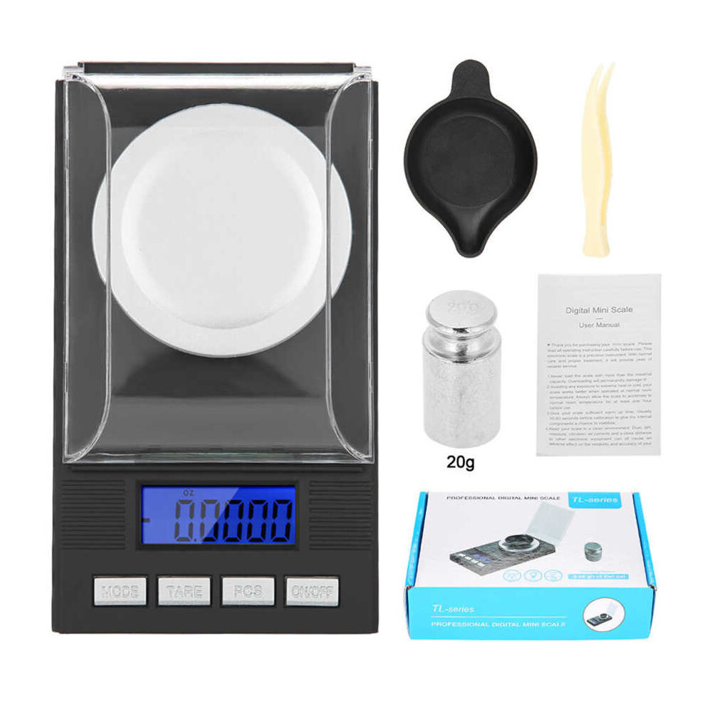Hot Portable 0.001G Precision Pocket Jewelry Scale 10G/20G/50G With Led Digital Display Electronic Weighing Scale 885487208459