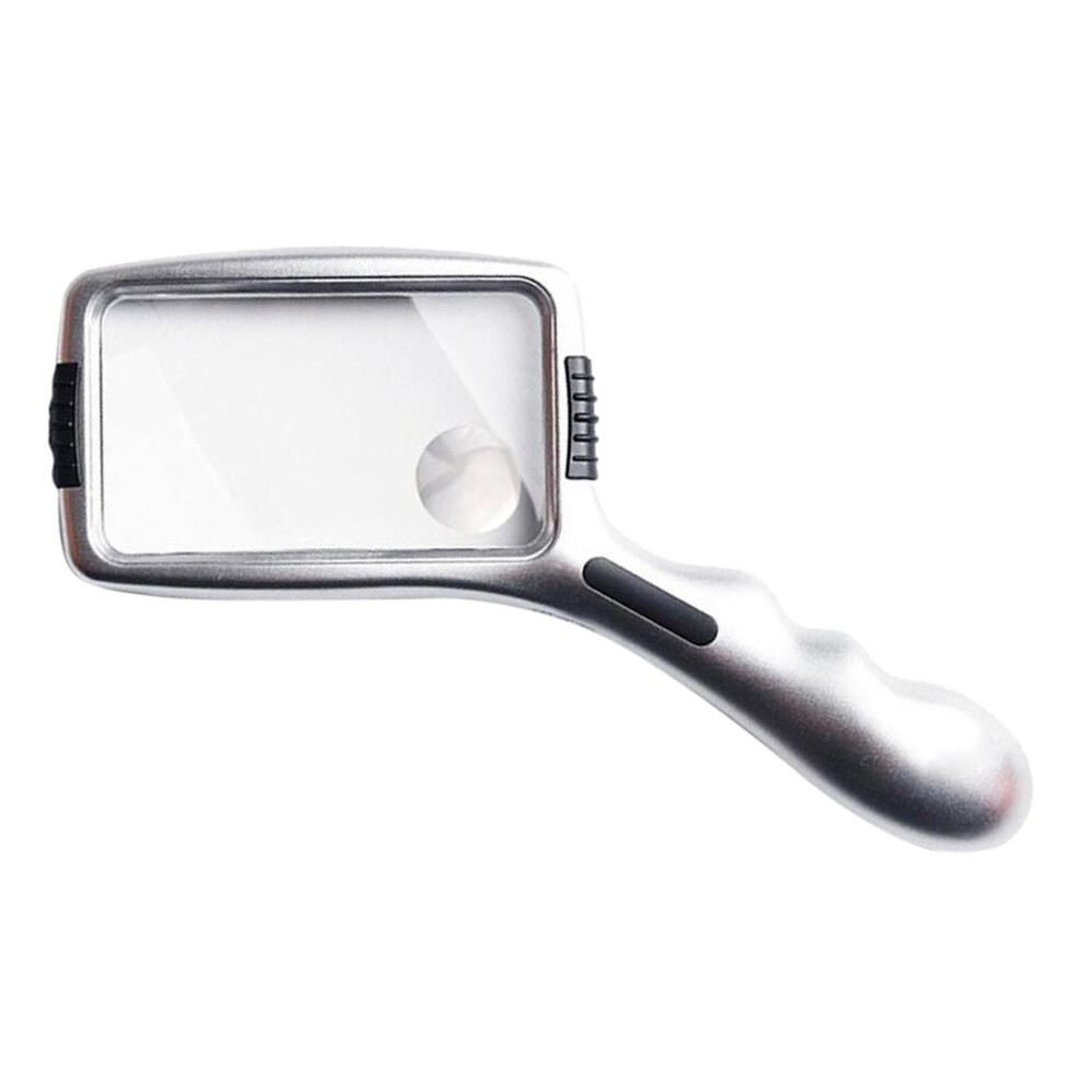 Compact Handheld Lighted Magnifying Glass 3X/10X Dimmable for Hobbies Repair