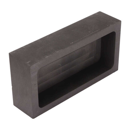 Rectangular Graphite Ingot Mold High Purity Metal Melting Mould Heat Resistant for Casting 1700g 1