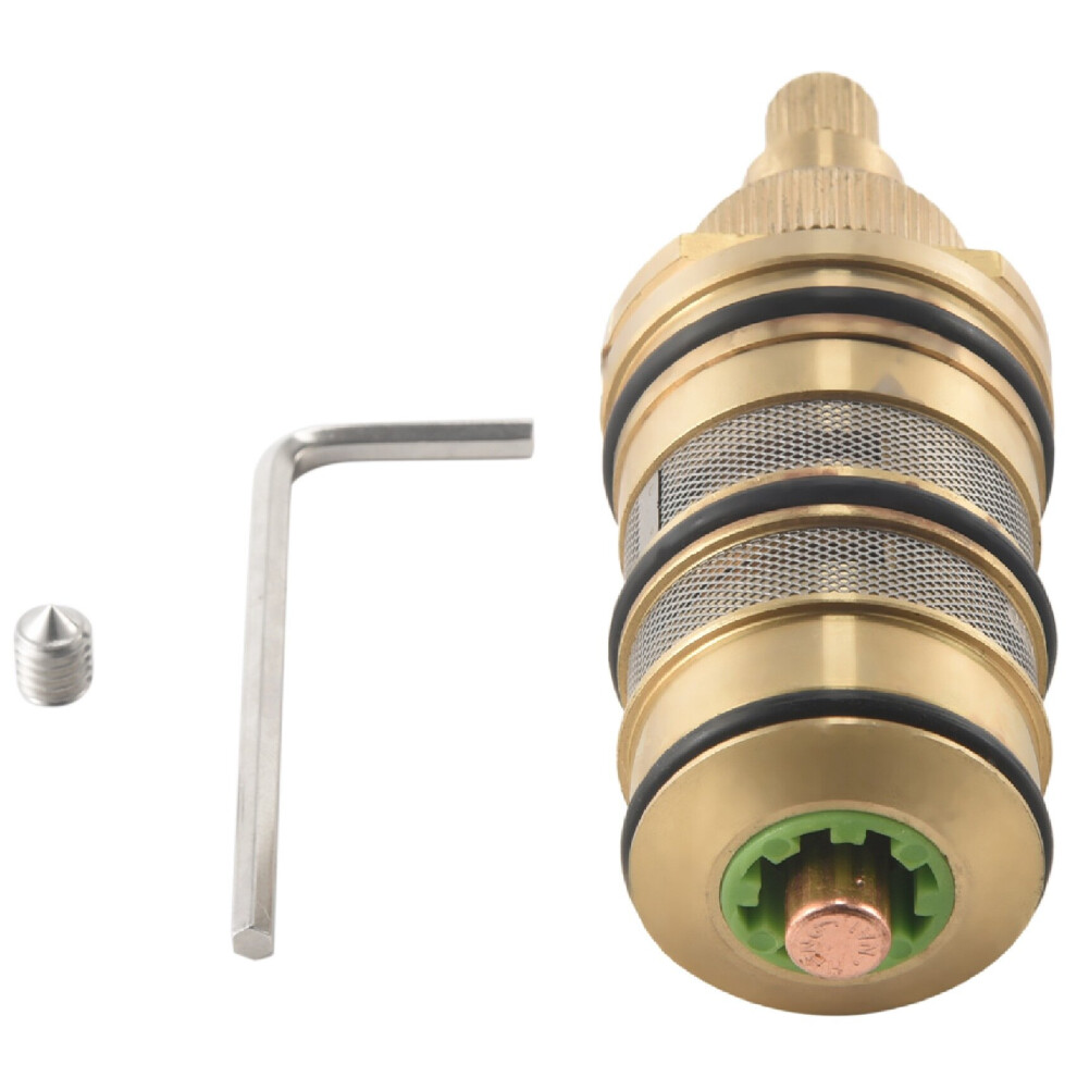 Brass Bath Shower Thermostatic Cartridge&Handle For Mixing Valve Mixer Shower Bar Mixer Tap Shower Mixing Valve Cartridge 885487204253