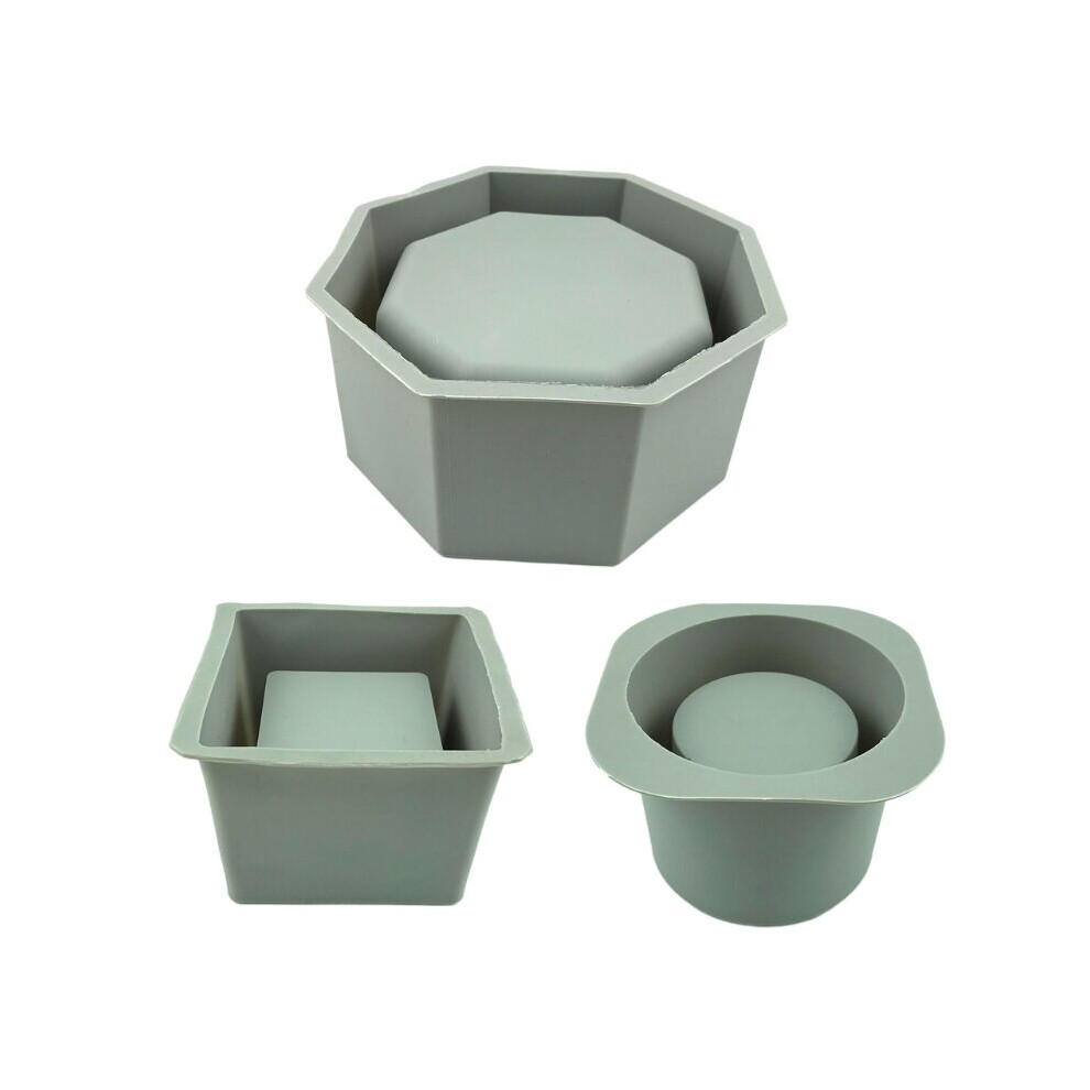 3Pcs Succulents Flower Pot Resin Silicone Mold for DIY Garden Concrete Plant Pot Candle Holder Crafts Home Table Decor-image-OPC-PBRZ9ZH-NEW